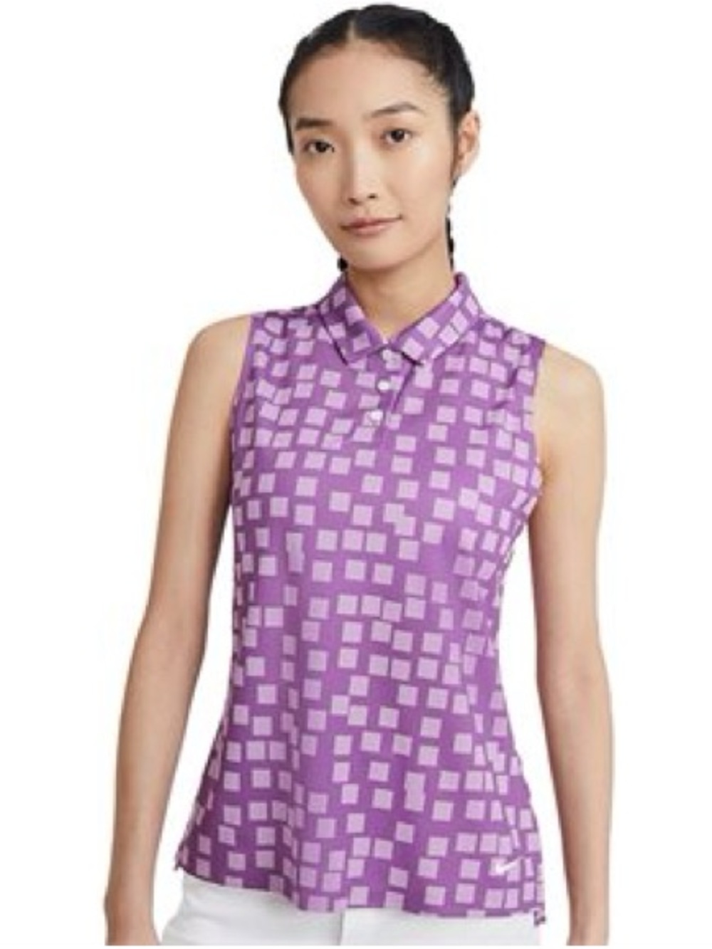 Nike Women's Victory Dri-FIT Sleeveless Printed Golf Polo Size Small